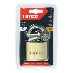 Timco Padlock Brass 50mm